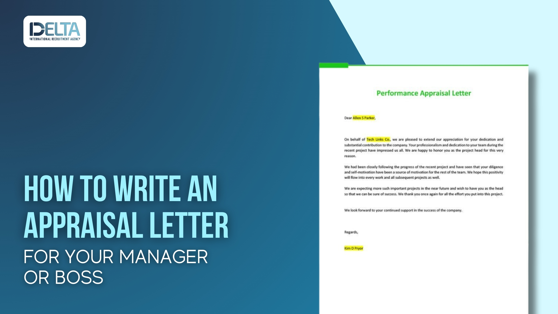 How to Write an Appraisal Letter for Your Manager or Boss